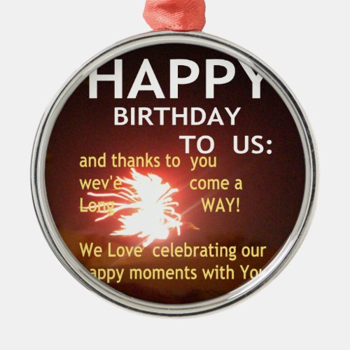 Happy Birthday TO YOU Metal Ornament