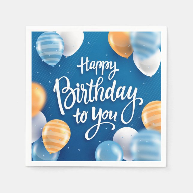 Happy Birthday to You Napkins (Front)