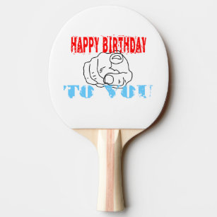 Happy Birthday Text Ping Pong Table Tennis Equipment Zazzle