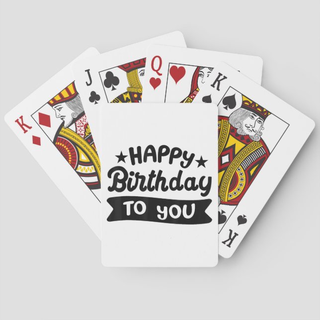 Happy Birthday to you Poker Cards (Back)