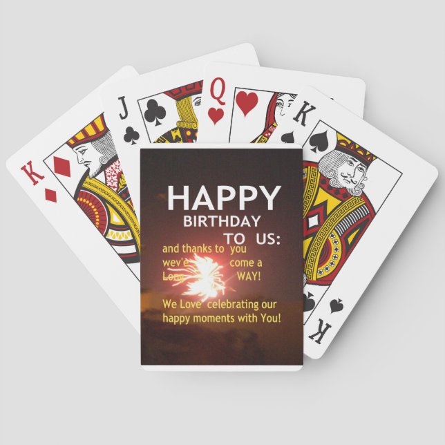 Happy Birthday TO YOU Poker Cards (Back)