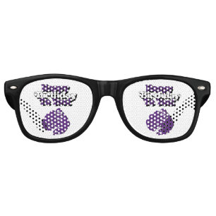 Happy Birthday To You Purple Party Retro Sunglasses