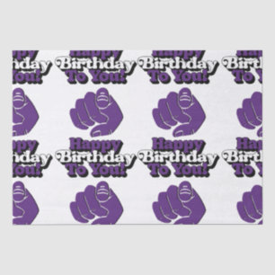 Happy Birthday To You Purple Tissue Paper
