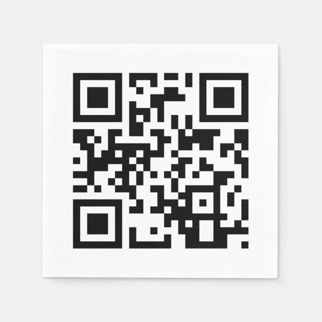 Happy Birthday To You QR Code Napkins (Front)