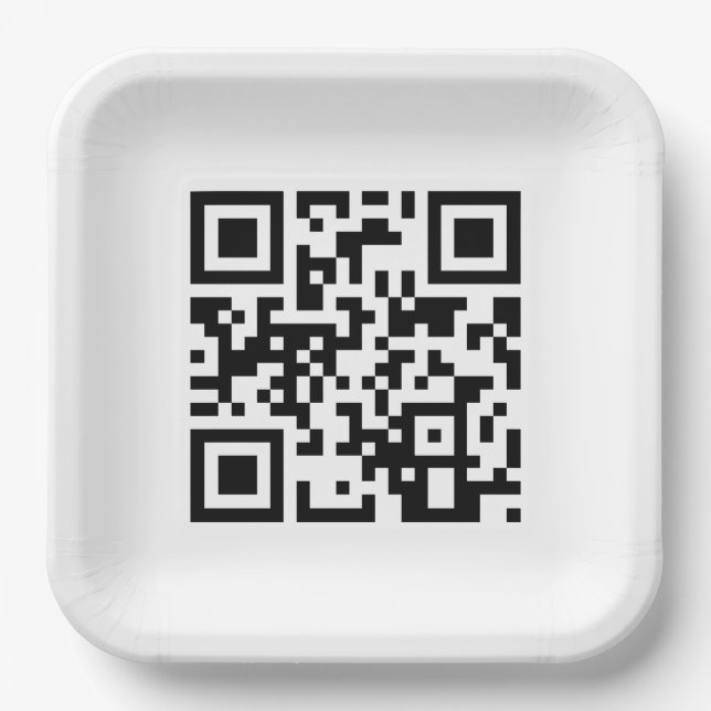 Happy Birthday To You QR Code Paper Plates (Front)