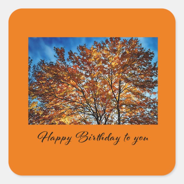 Happy Birthday To You Sticker (Front)