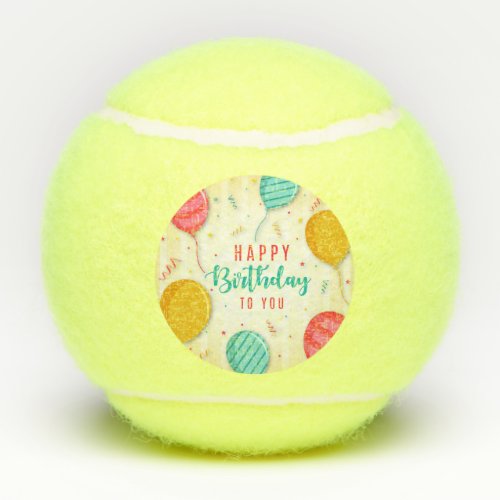 Happy Birthday To You Tennis Balls