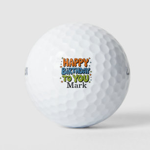 Happy Birthday to You with golfer name Golf Balls