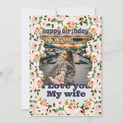 Happy birthday to your son to your husband holiday card