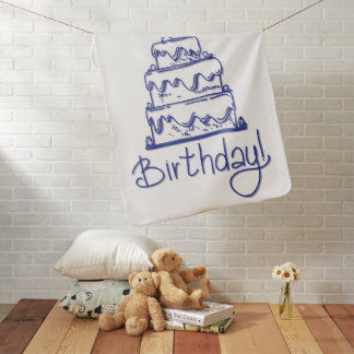 happy birthday Tort Baby Bodysuit Blanket