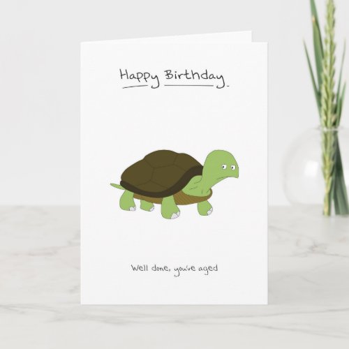 Happy Birthday  Tortoise Card