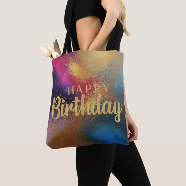 Happy birthday tote bag (Close Up)
