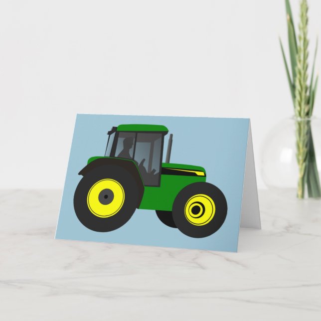 Happy Birthday/Tractor Art Card (Front)