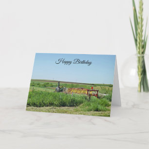 Happy Birthday Tractor on the Farm Card