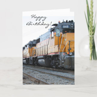 Happy Birthday Train greeting card