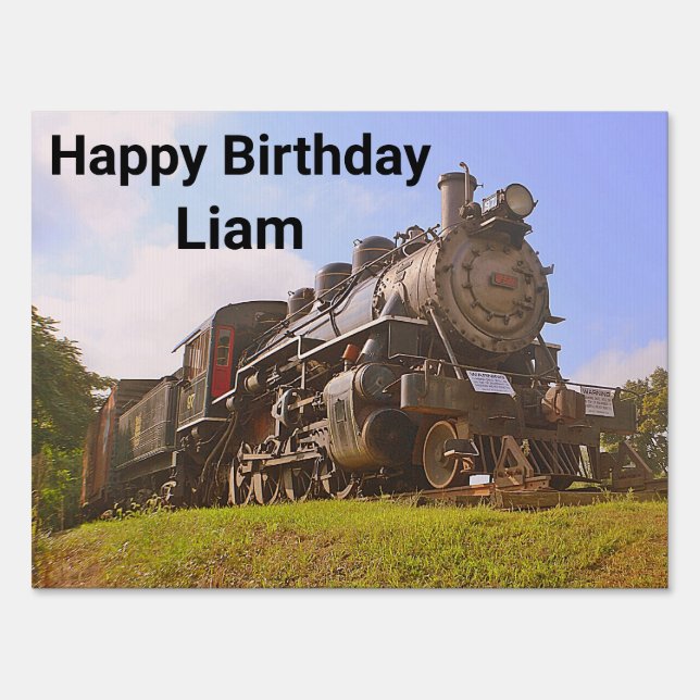 Happy Birthday Train Sign (Front)