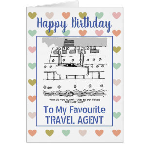 Happy Birthday Travel Agent Cards