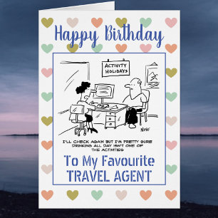 Happy Birthday Travel Agent Cards