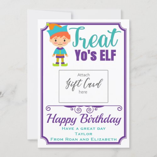 Happy Birthday Treat Yourself Gift Card Holder