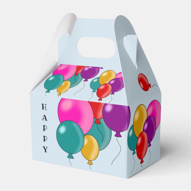 Happy Birthday Treats Goodies Sweet Favor Boxes (Front Side)