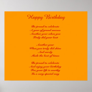 Happy birthday tribute poster