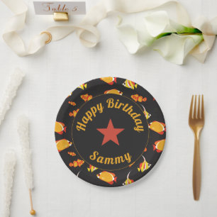 Happy Birthday Tropical Fish Paper Plates
