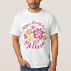 Happy Birthday Tropical Hawaiian Hibiscus Flowers