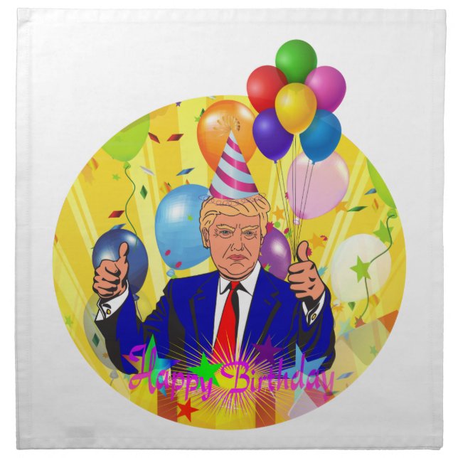 happy birthday trump napkin (Front)