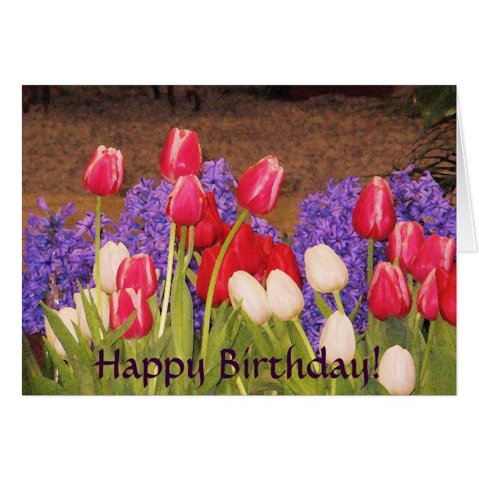 Happy Birthday Tulips card