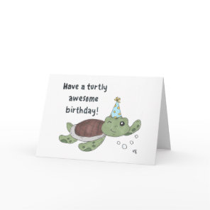 Happy Birthday Turtle Card