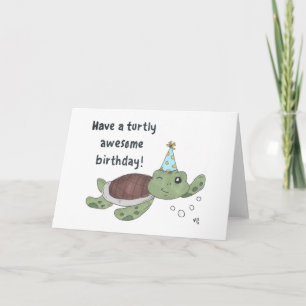 Happy Birthday Turtle Card
