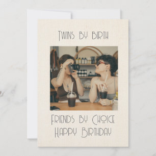 Happy Birthday Twin Holiday Card