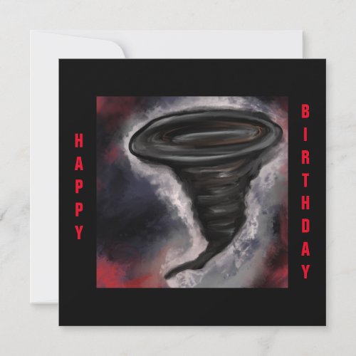 HAPPY BIRTHDAY TWISTER HOLIDAY CARD