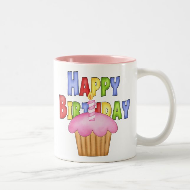 Happy Birthday Two-Tone Coffee Mug (Right)