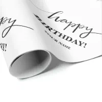 Happy Happy Birthday Personalized Wrapping Paper Roll