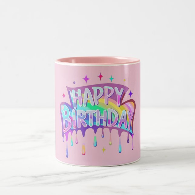 "Happy Birthday Typography" Mug (Center)