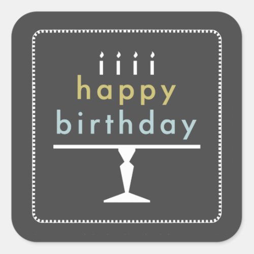 Happy Birthday Typography Stickers