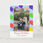 Happy Birthday Uncle Balloons Photo Card
