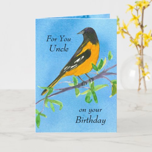 Happy Birthday Uncle Baltimore Oriole Bird