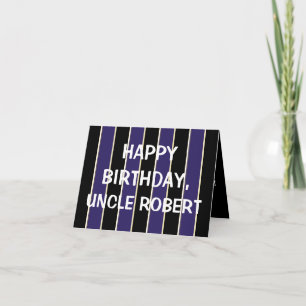 Happy Birthday Uncle BP Stripes Card
