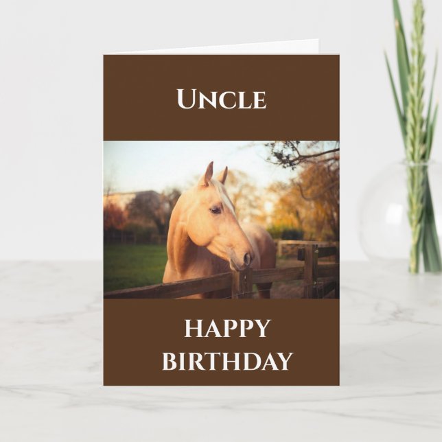 **"HAPPY BIRTHDAY*** UNCLE CARD from COOL HORSE (Front)