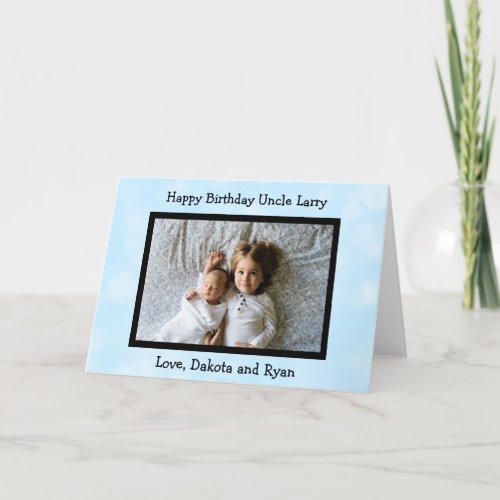 Happy Birthday Uncle Photo Card