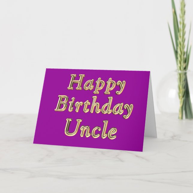 Happy Birthday Uncle's Birthday Uncles Birthday Card (Front)