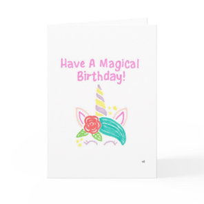 Happy Birthday Unicorn 1 Card