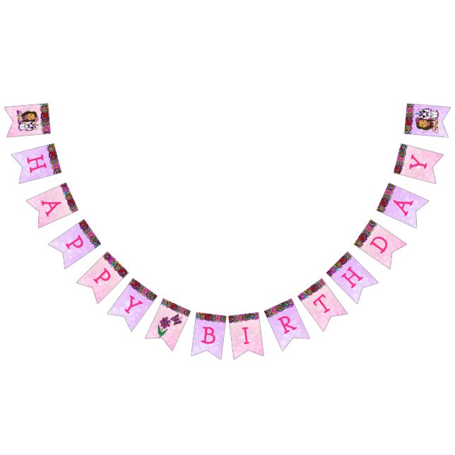 Happy Birthday Unicorn and Fairies Banner (All)