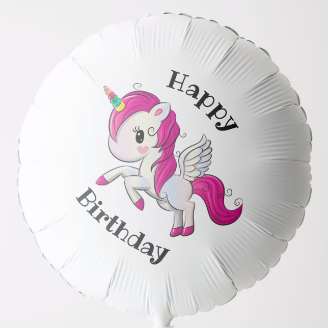 Happy Birthday Unicorn Balloon (Front)