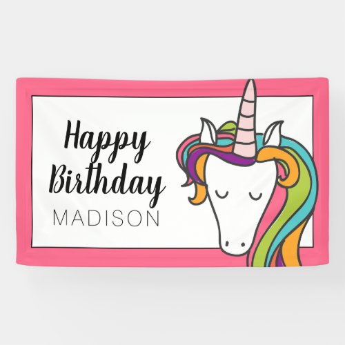 Happy Birthday  Unicorn Banner