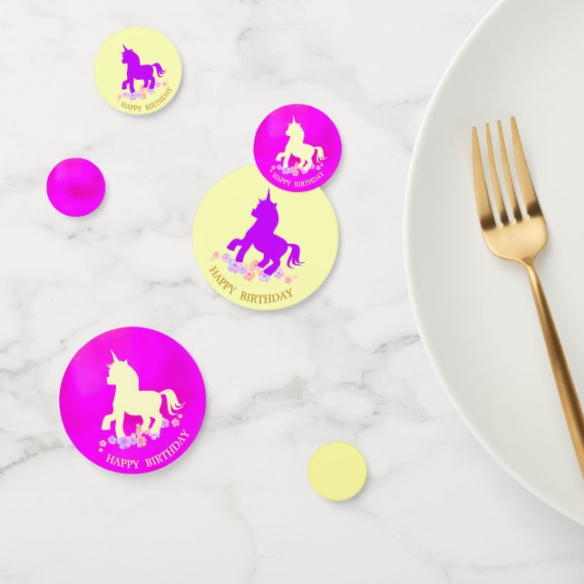 Happy Birthday Unicorn Confetti (Group)