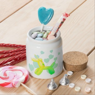 Happy Birthday! Unicorn in pastel gradient colors. Candy Jar