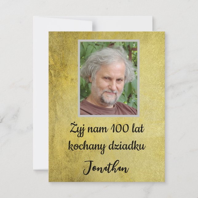 Happy Birthday urodziny dziadek Polska in Polish (Front)